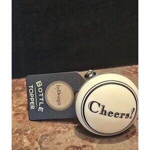 DEMDACO “Cheers” Ceramic Wine Bottle Stopper Barware Kitchen Accessory